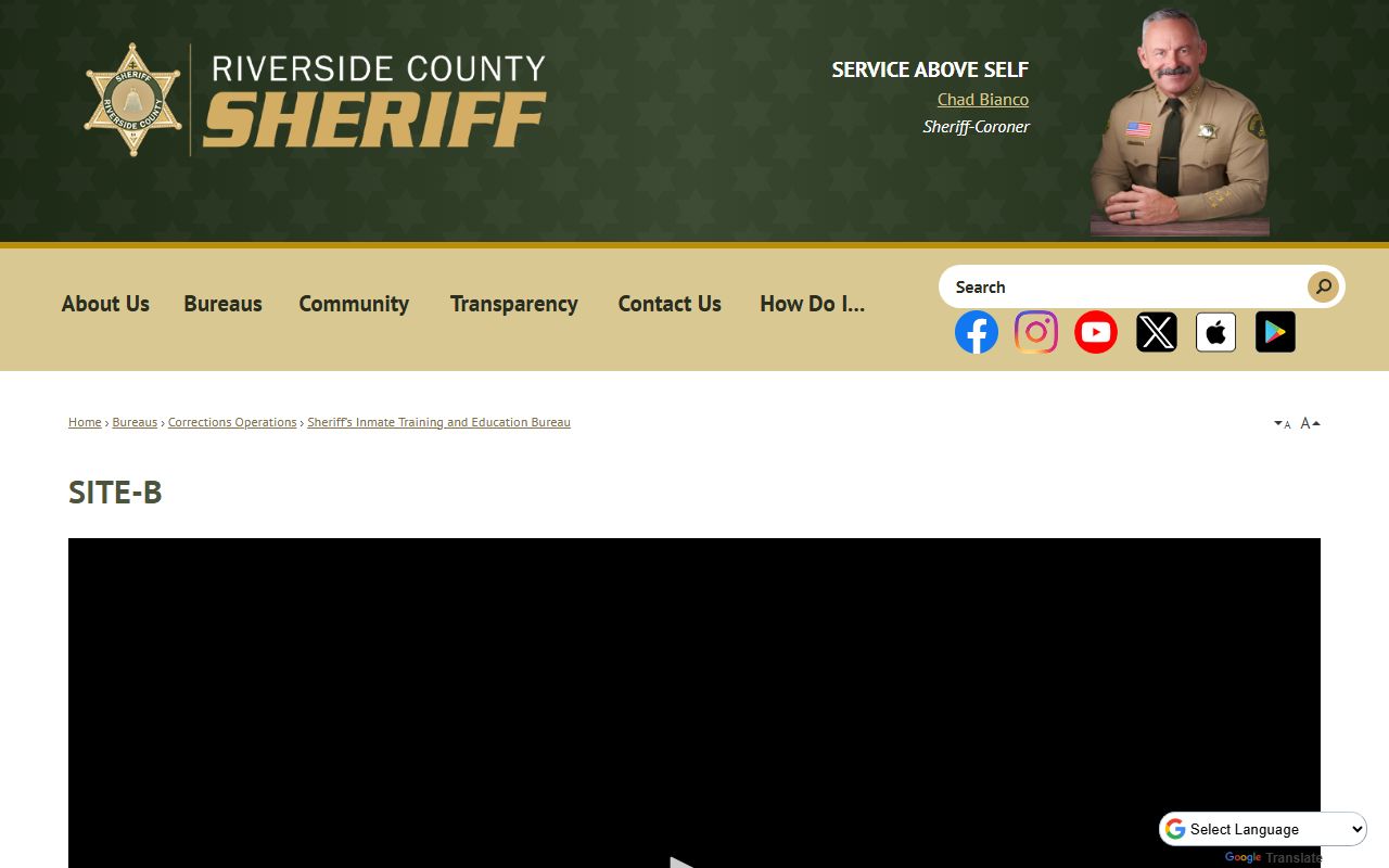 Riverside County released inmate reentry program SITE-B